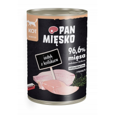 PAN MIĘSKO KOT INDYK Z KRÓLIKIEM PUSZKA 400G